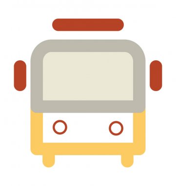 Otobüs Düz Vektör Simgesi