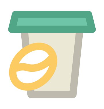 kahve fincanı düz vektör simgesi