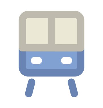Tren Düz Vektör Simgesi