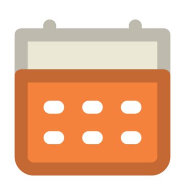 Takvim Düz Vektör Simgesi