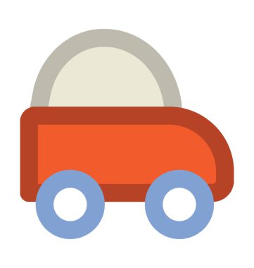 Otomobil Düz Vektör Simgesi