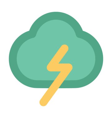 Gök Gürültüsü Düz Vektör Simgesi