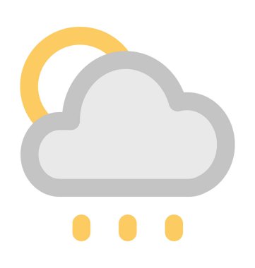 Düz vektör simgesi yağmur