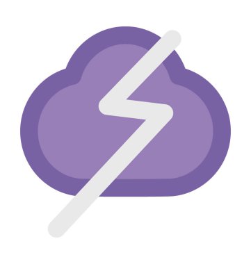 Fırtına düz vektör simgesi