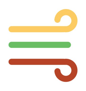 Rüzgar Flats düz vektör simgesi