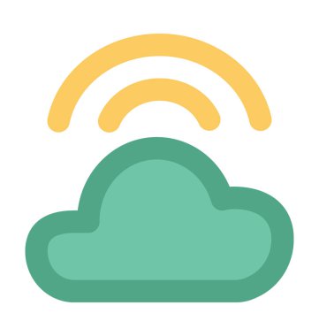 Bulut dalgalar düz vektör simgesi