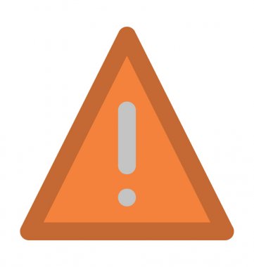 Ünlem işareti düz vektör simgesi