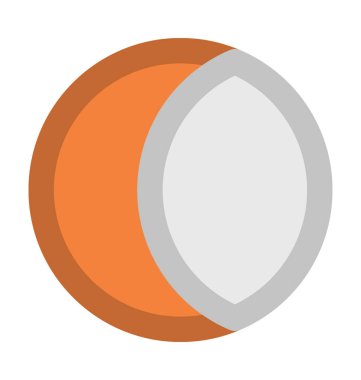 Ay faz düz vektör simgesi