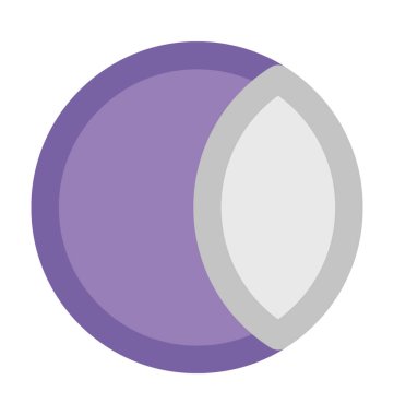 Ay faz düz vektör simgesi