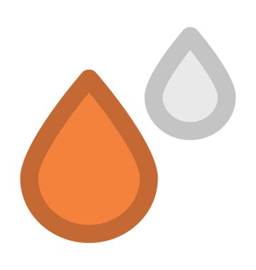 Damla düz vektör simgesi