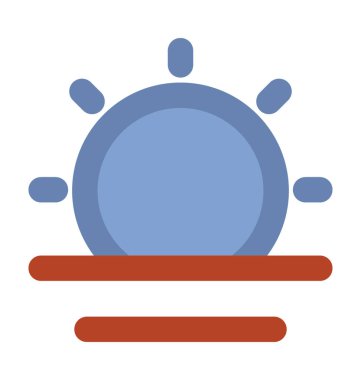 Sunrise düz vektör simgesi