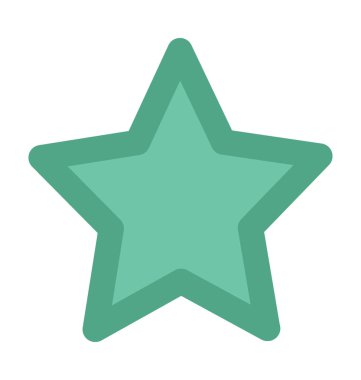 yıldız düz vektör simgesi