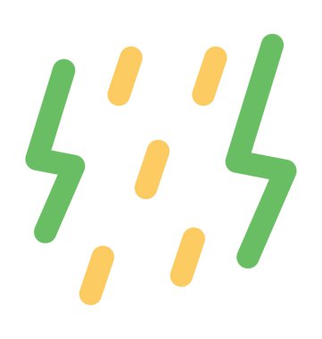 Gök Gürültüsü Düz Vektör Simgesi