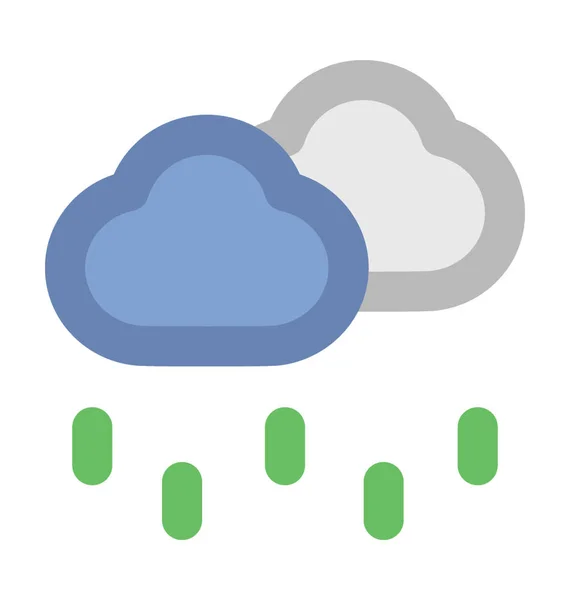 Regen Flache Vektor Symbol — Stockvektor