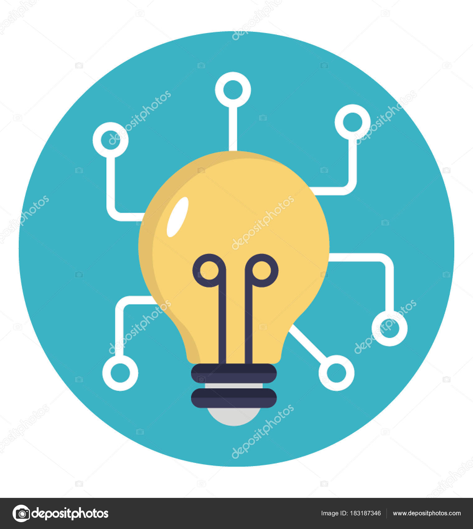 Flat Icon Idea Collective Idea Stock Vector Flat Icon Idea Collective Idea Stock Vector