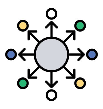 Reklam, renkli tasarım viral pazarlama konsepti paylaşılan