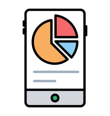 Veri analizi telefon ekranında, mobil analytics