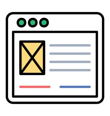 Weblogging renkli vektör, internet reklamı 