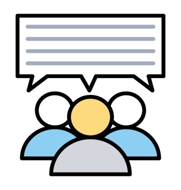 Grup kararı, müşteriler değerlendirmeleri renkli satırı simgesi