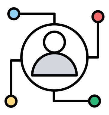 Ağ renkli çizgi simgesini pazarlama, bağlı kuruluş pazarlama kavramı