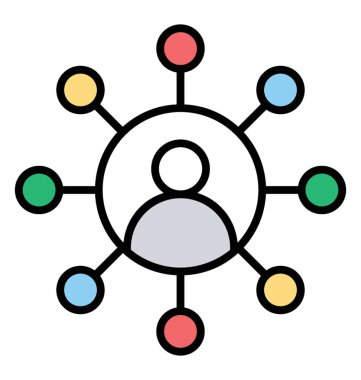 Ağ renkli çizgi simgesini pazarlama, bağlı kuruluş pazarlama kavramı