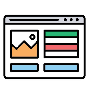 Sayfa Optimizasyonu, tasarım dijital pazarlama kavramının renkli