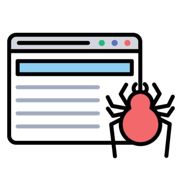 Internet bot, web tarayıcısı renkli simge