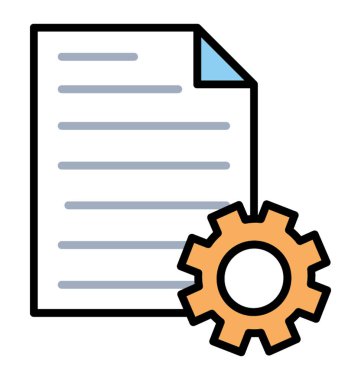 Dişli, sayfa optimizasyon renkli simge ile sayfa