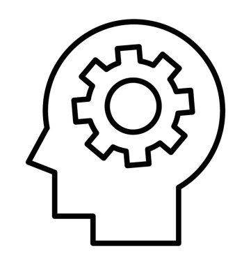 Dijital strateji renkli simge, işlem kavramı düşünme