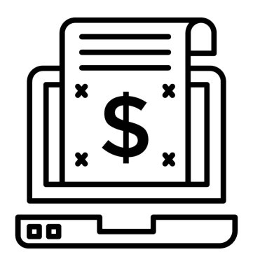 Online ödeme, abonelik modelinin renk çizgili Tema