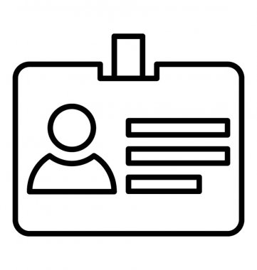 Avatar, çizgi vektör kartvizit kavramının kartıyla