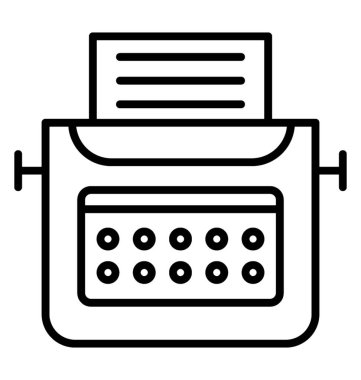 Daktilo yazdırma içerik, içerik yazma satırı simgesi