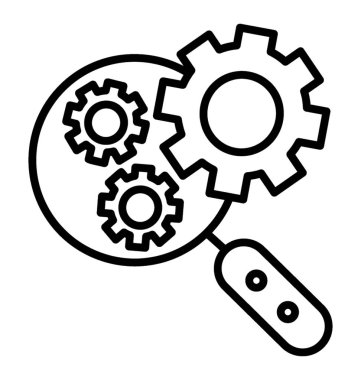 Büyüteç'i, hizmetleri değerlendirme satırı simgesi altında dişli