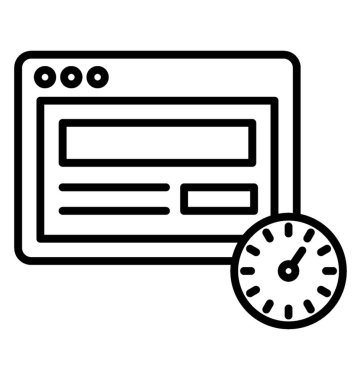 Web hız ekose desenli, web optimizasyonu satırı simgesi