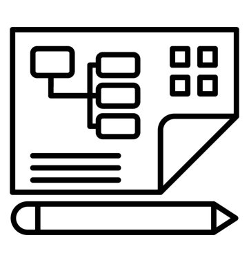 Yapısı işleniyor planlama satırı simgesi