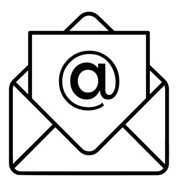 Pazarlama yazışma satırı simgesi. E-posta pazarlama 