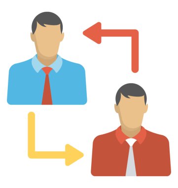 Geçiş, düz personel ciro tasarım profesyonel