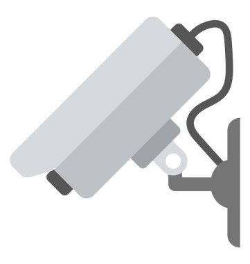 CCTV kamera, düz tasarım gözetim konsepti