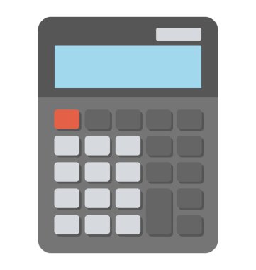 hesaplama aygıtı, hesap makinesi düz simgesi