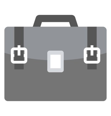 Evrak Çantası'nı düz simgesi, iş çanta kavramı