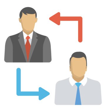 Geçiş, düz personel ciro tasarım profesyonel