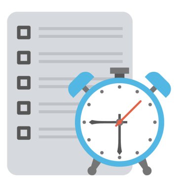 tasklist ile çalar saat, zaman yönetimi kavramı