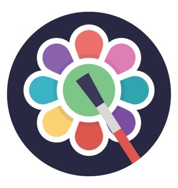 Düz simgesi çiçek boyama, çiçek desenleri 