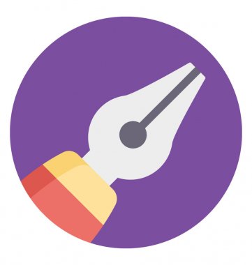 Kalem, tükenmez kalem ucu düz simgesi 