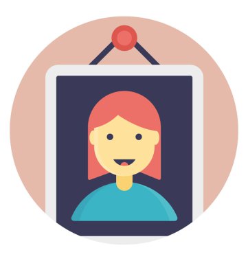 Düz simgesi fotoğraf, kabataslak fotoğraf çerçeveli 