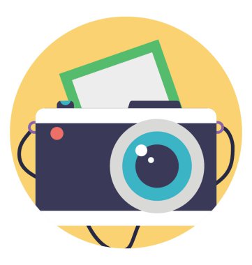 Düz simgesi kamera, fotoğraf 