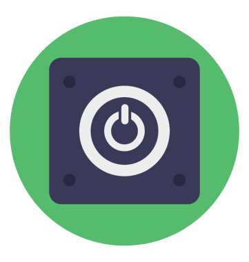 Güç düğmesi düz simgesi. Bekleme simgesi