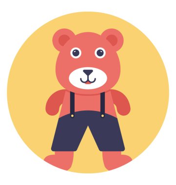 Bir şeyler oyuncak düz simgesi tasarım