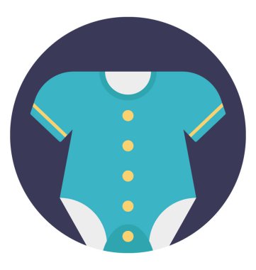 Onesie Bebek Giyim düz simgesi tasarım