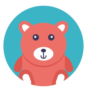 Bir şeyler oyuncak düz simgesi tasarım